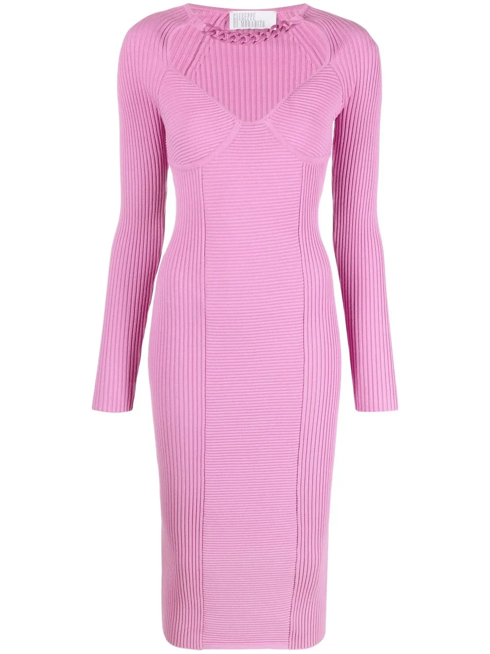 Giuseppe Di Morabito vestido midi con aberturas - Morado