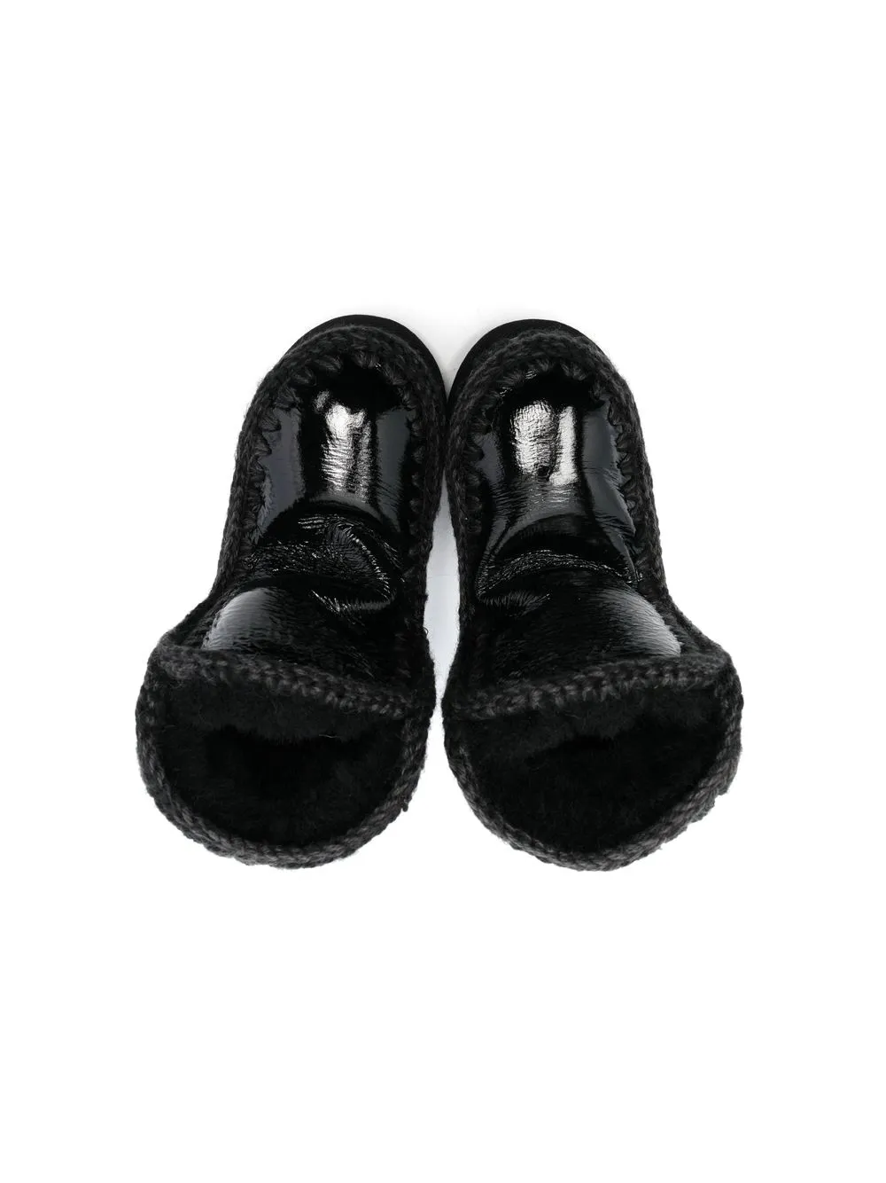  Mou Kids Chunky Leather Boots - Black 