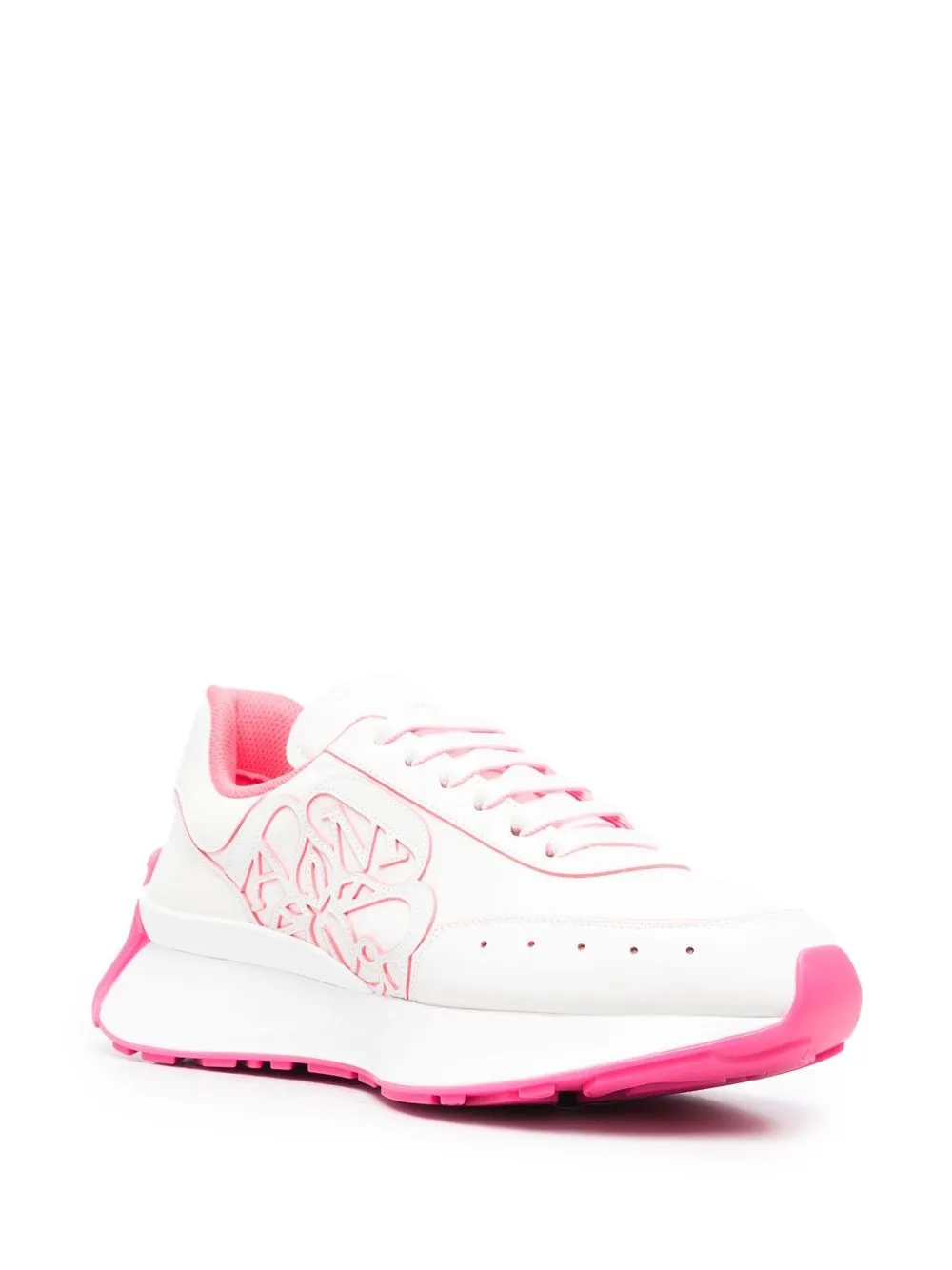 Alexander McQueen Low-top sneakers met logo - Wit