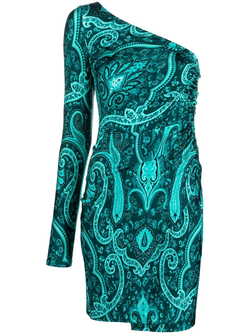 ETRO PAISLEY-PRINT ONE-SHOULDER DRESS