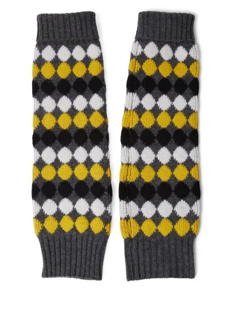 Plan C patterned-jacquard arm warmer