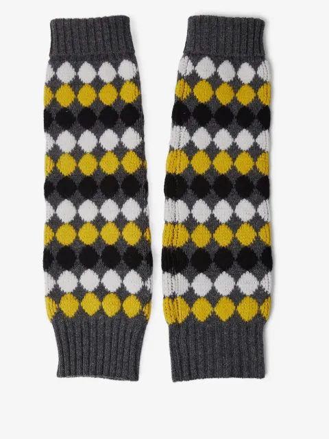 Plan C patterned-jacquard arm warmer
