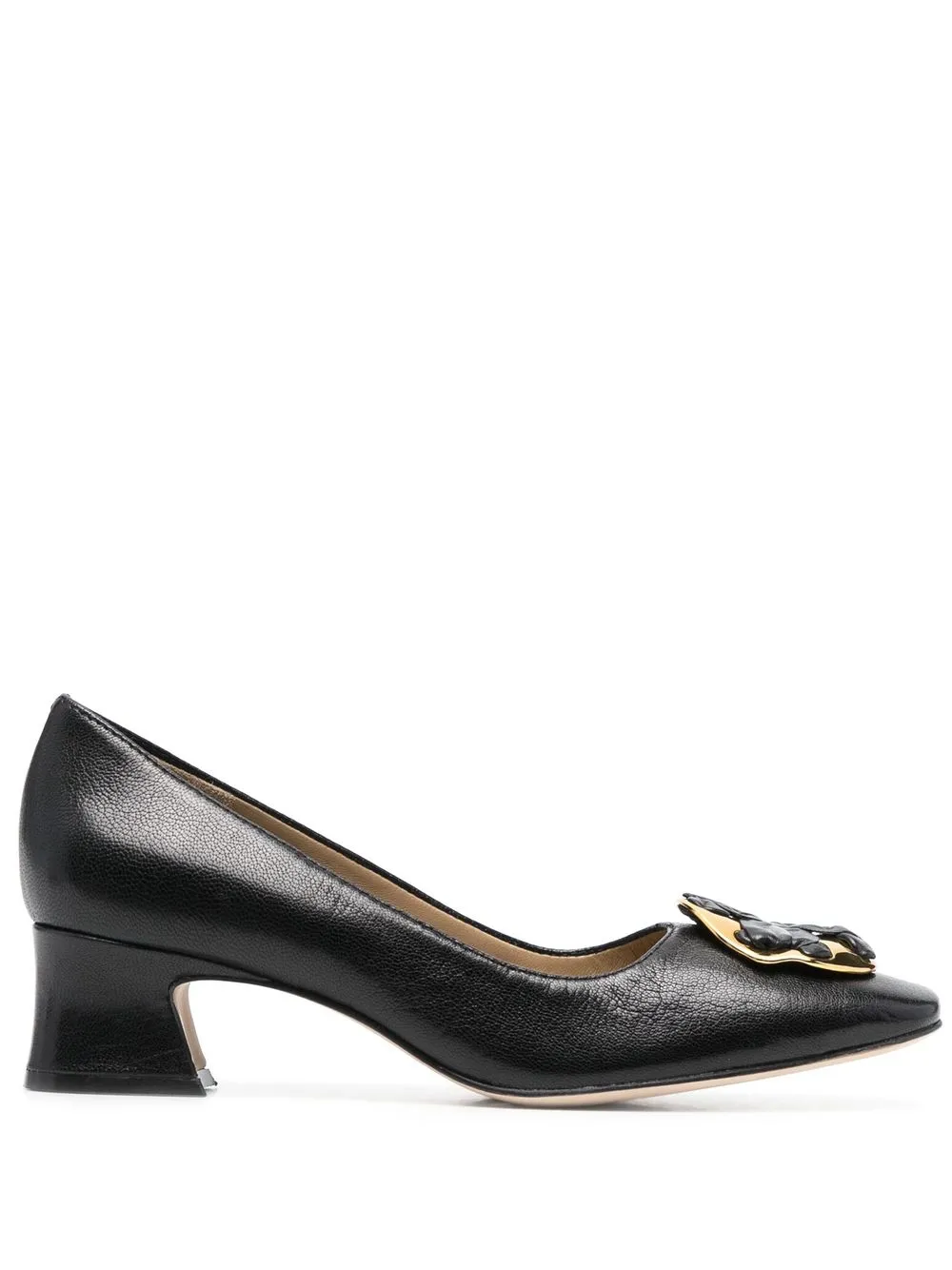 

Tory Burch zapatillas entretejidas con doble T y tacón de 50mm - Negro