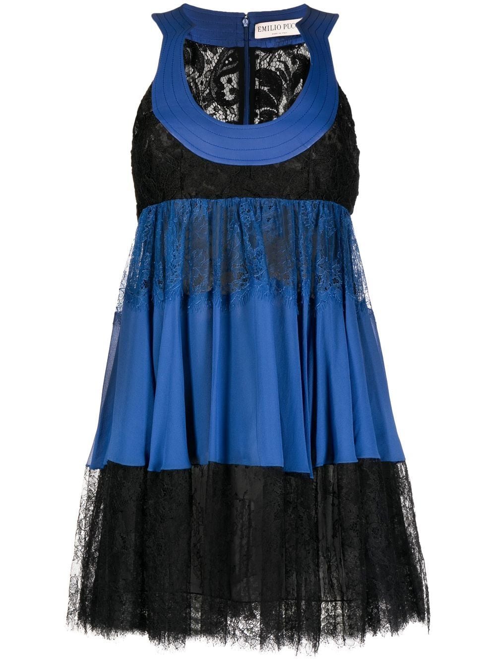 Pre-owned Pucci 2010s Colourblock Shift Dress In Blue