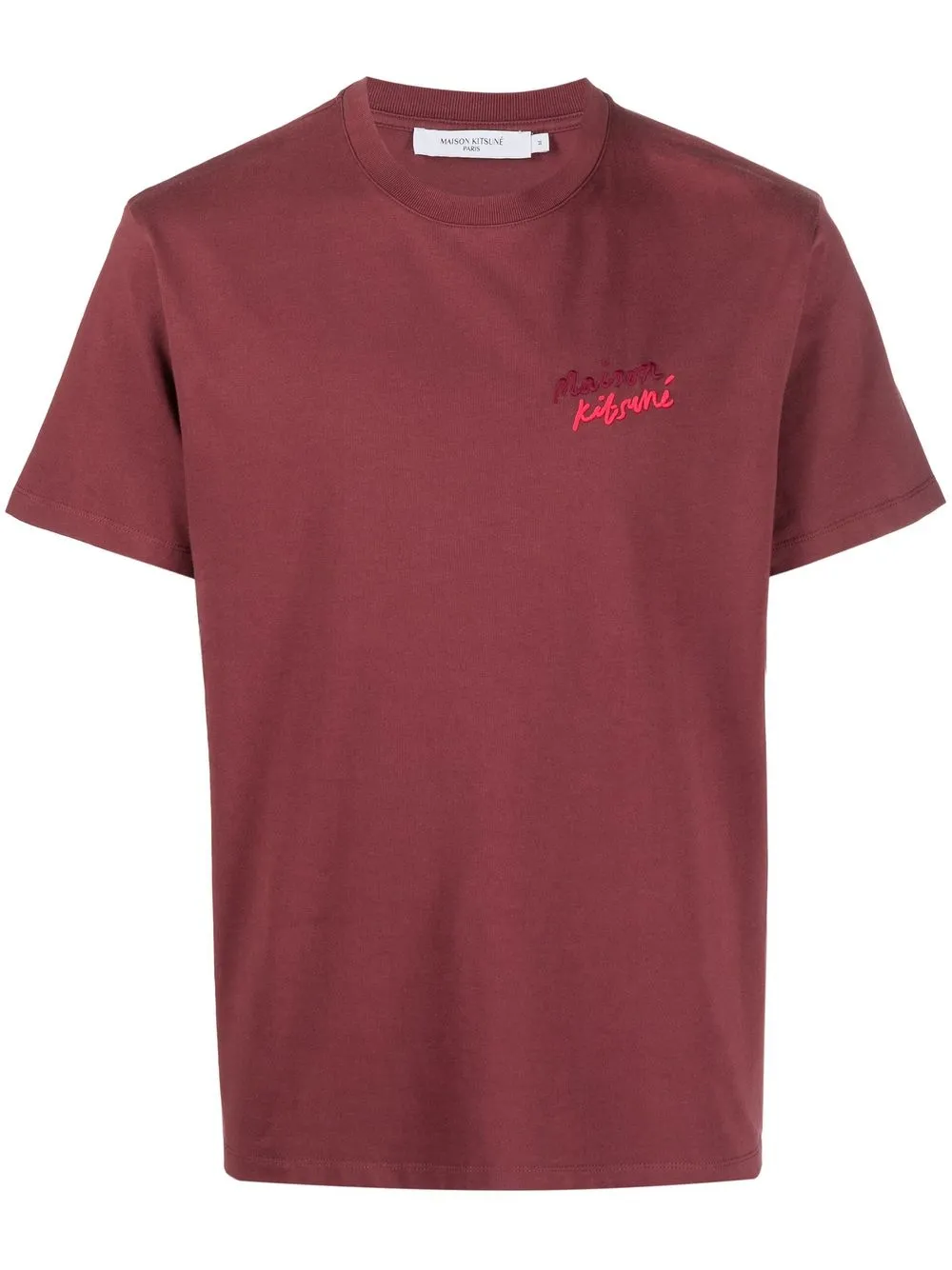 

Maison Kitsuné playera con logo bordado - Rojo