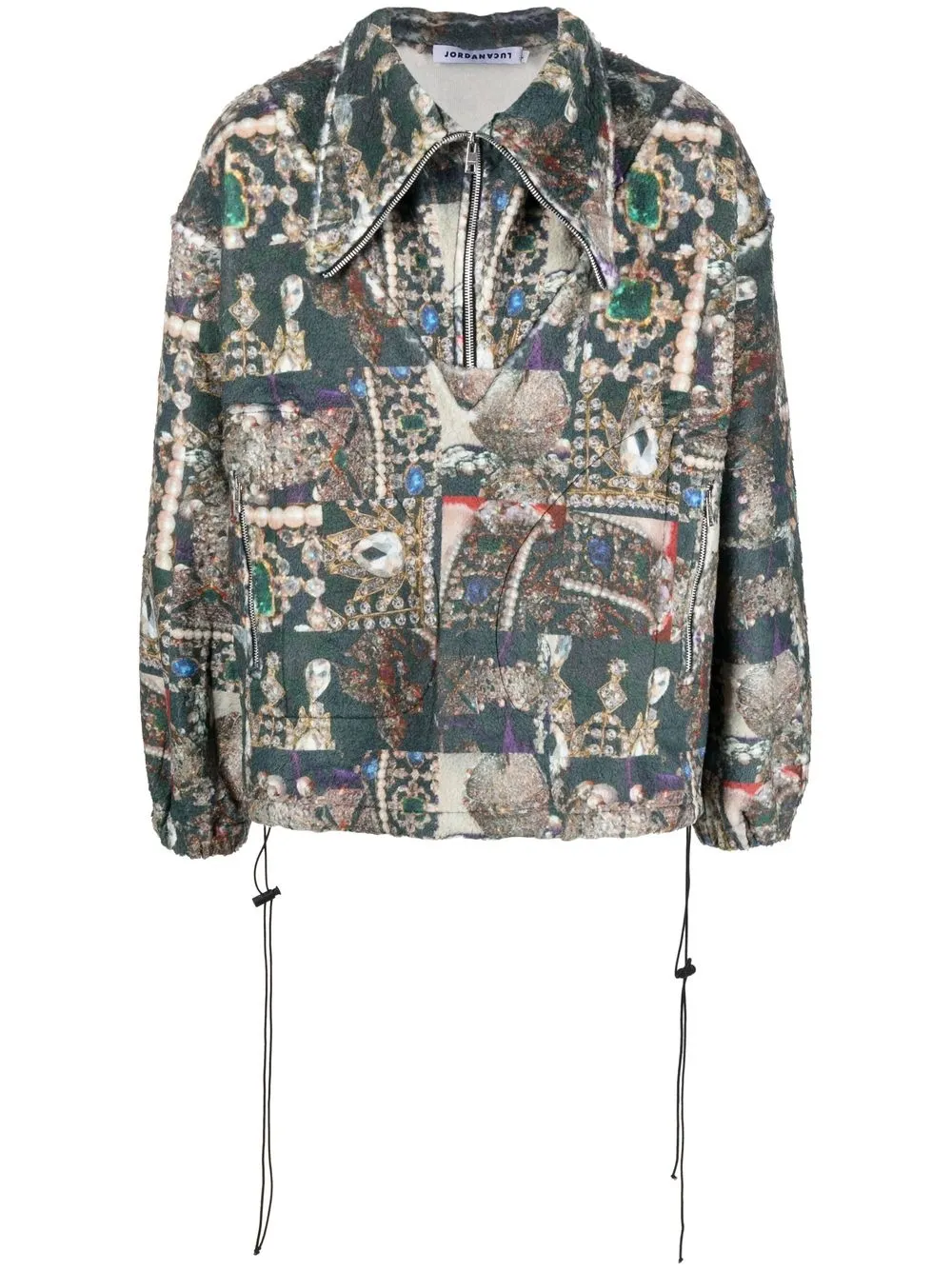 

JORDANLUCA sudadera con estampado abstracto - Verde