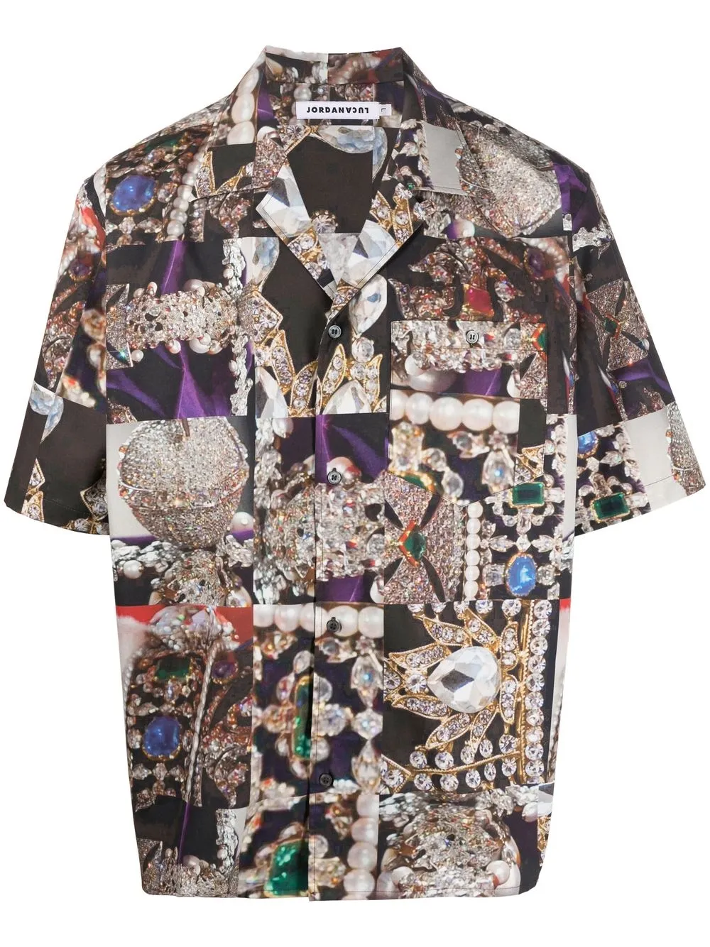 JORDANLUCA camisa con estampado gráfico - Negro