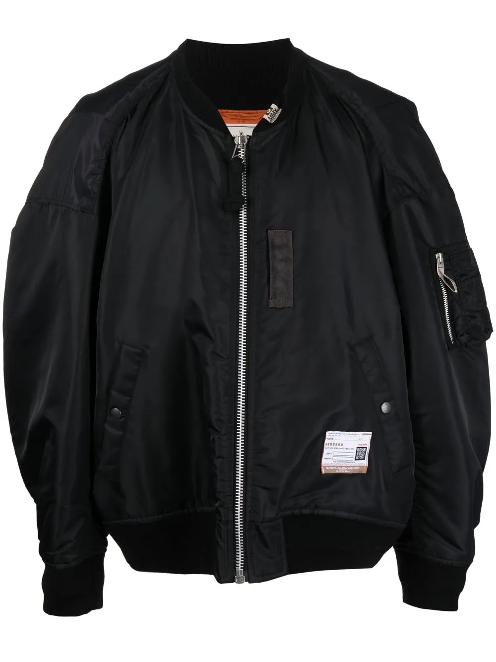 

Maison Mihara Yasuhiro patch-detail oversize bomber jacket - Black