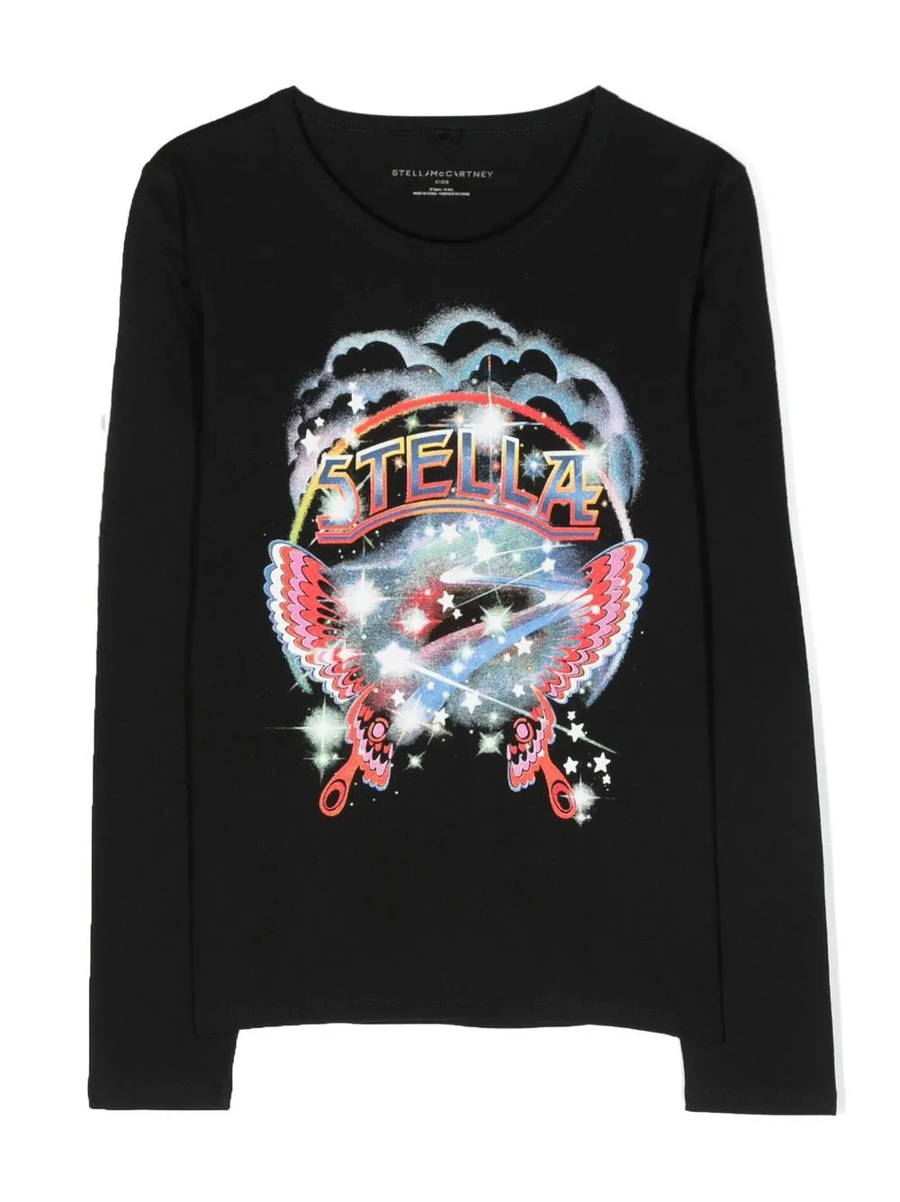 

Stella McCartney Kids playera con estampado gráfico - Negro