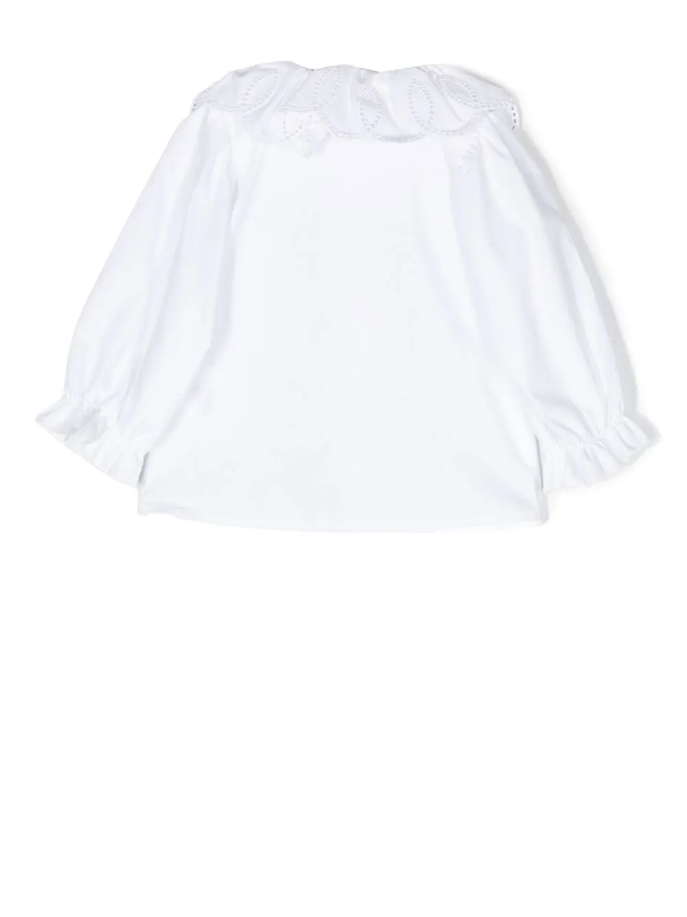 Miss Grant Kids Blouse met ruchekraag - Wit