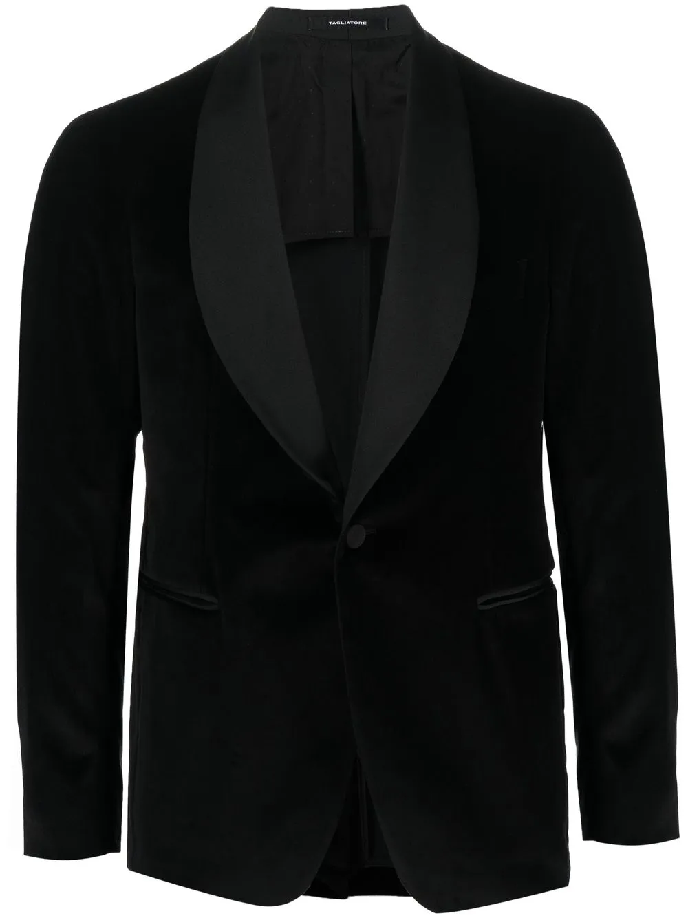 

Tagliatore single-breasted velvet tuxedo jacket - Black