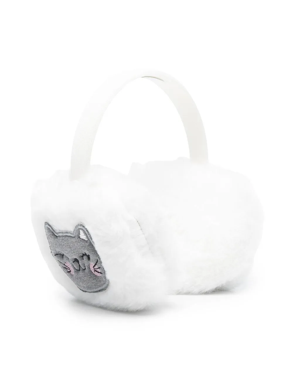 

Miss Grant Kids faux-fur cat earmuffs - Blanco