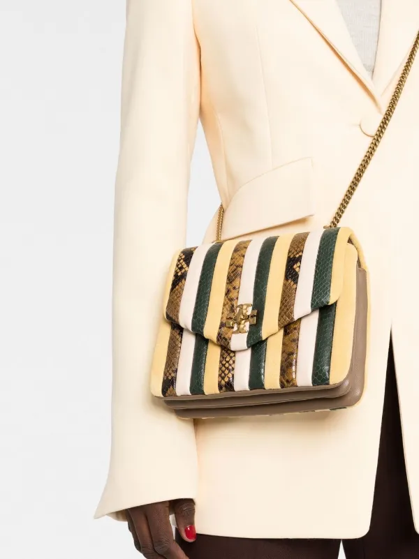 Tory burch striped clutch top