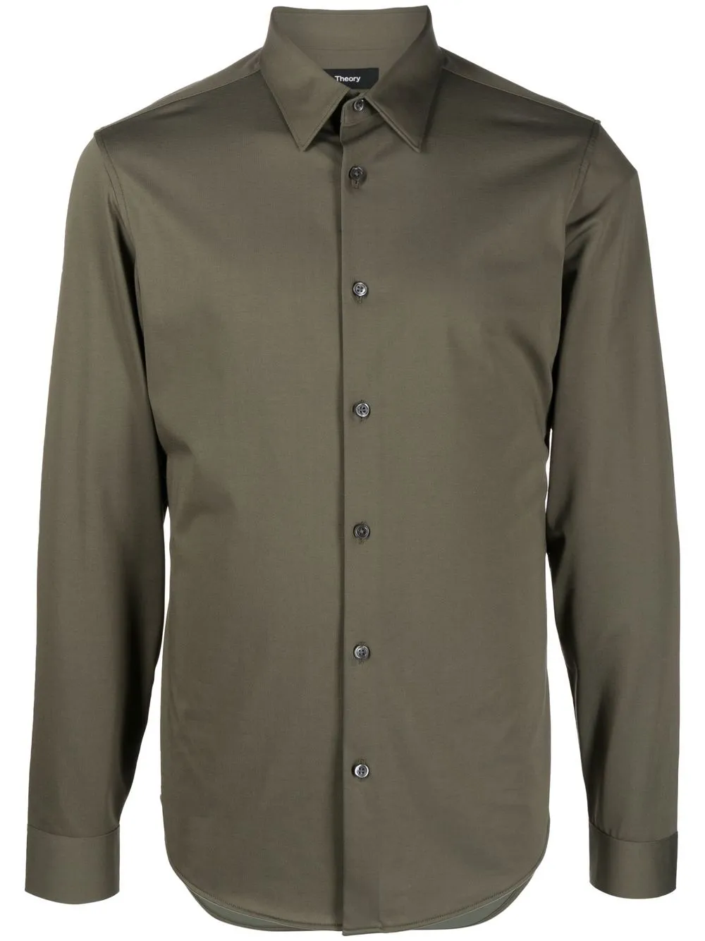 Theory point-collar long-sleeve shirt - Green