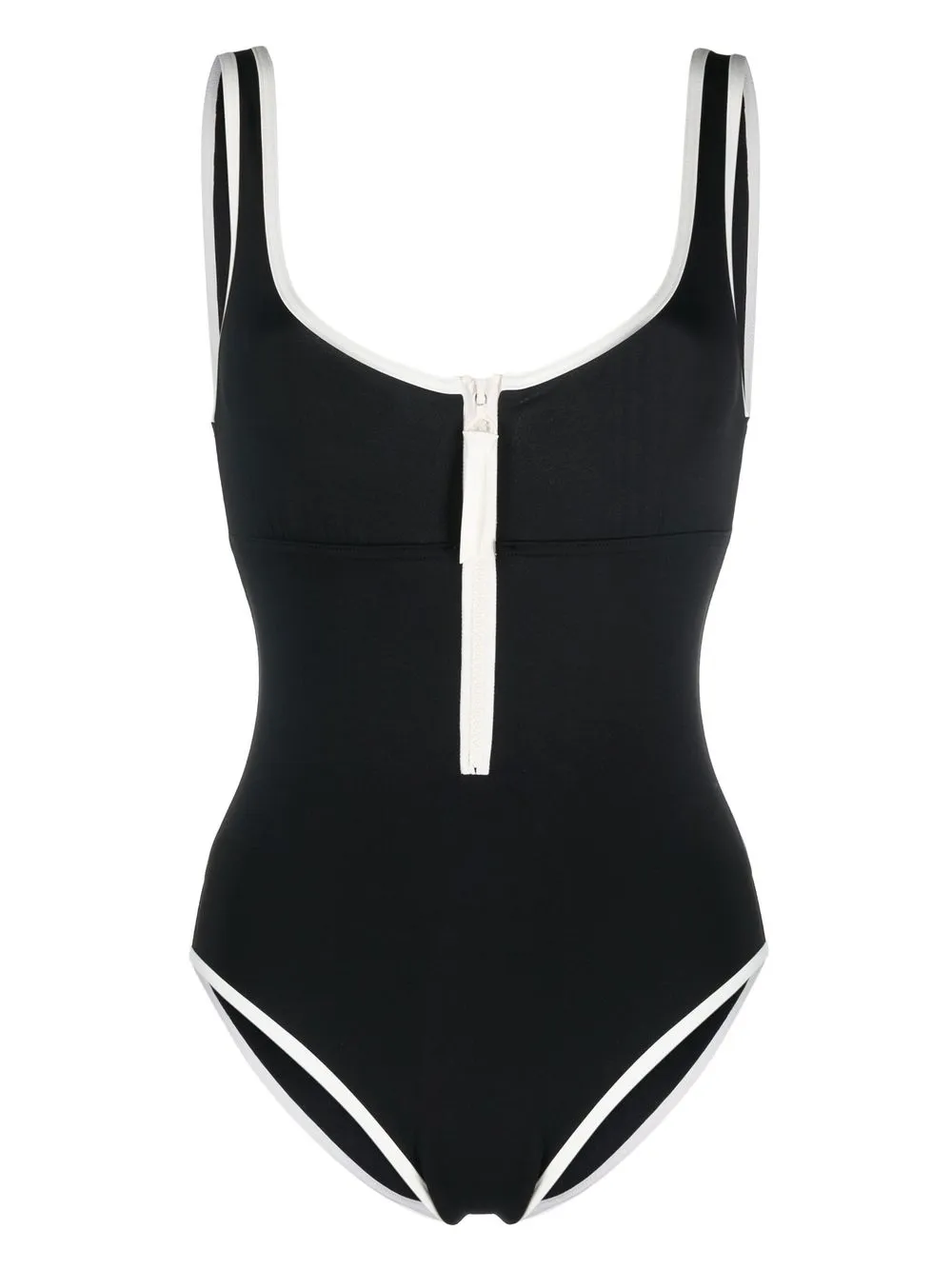 

ERES scoop-back zip-fastening swimsuit - Black
