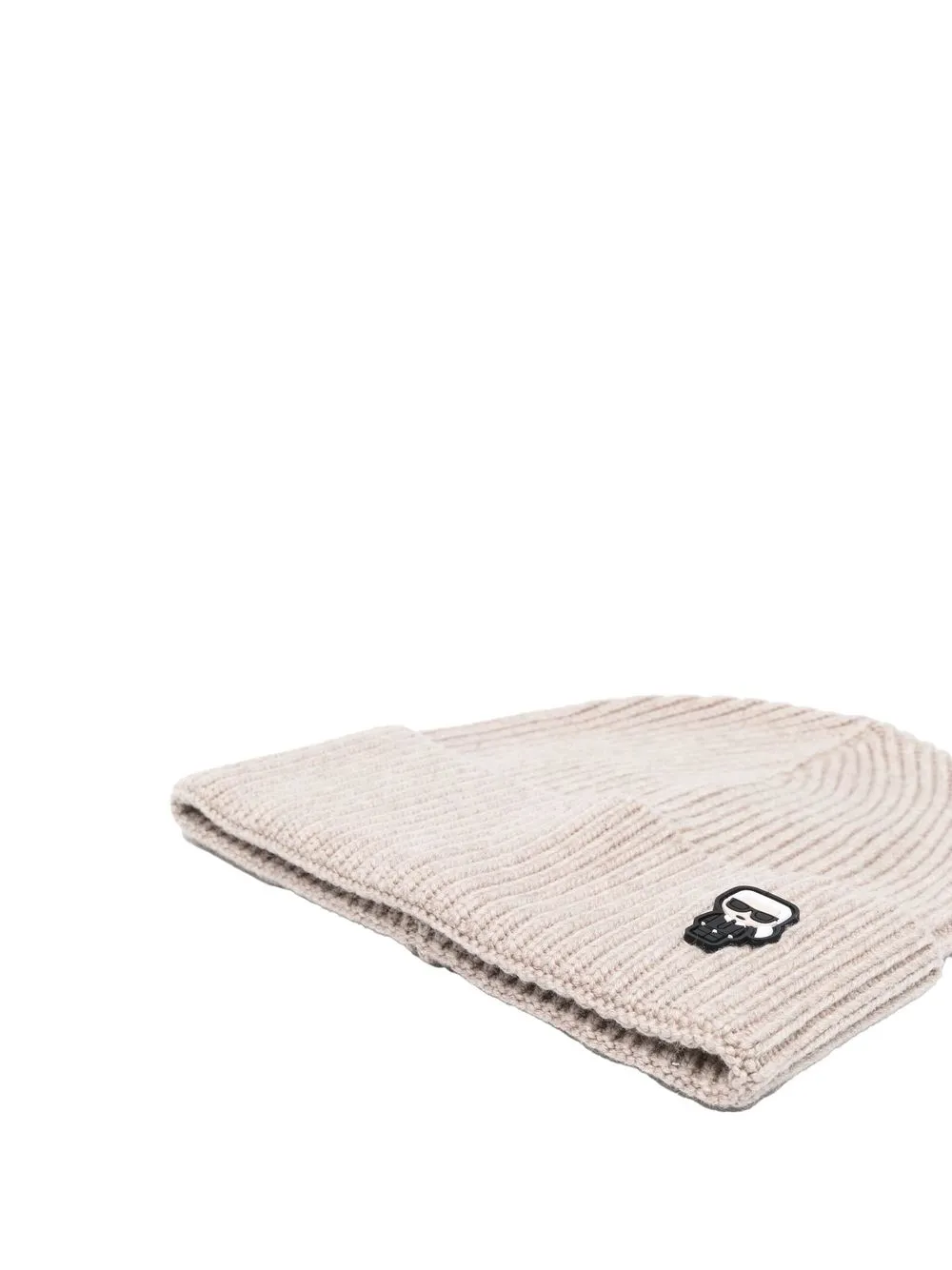 Karl Lagerfeld Ribgebreide muts - Bruin