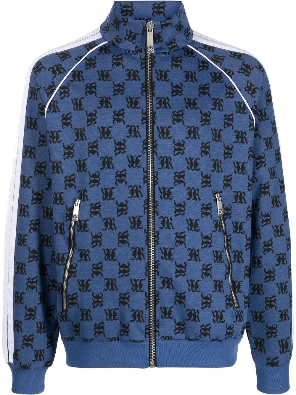 

John Richmond logo-print zip-up sweatshirt - Blue