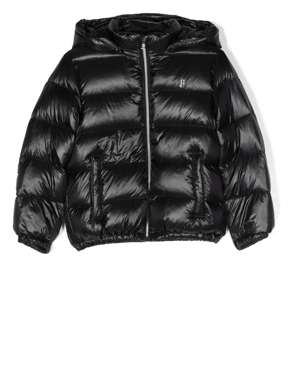 

Herno Kids chamarra capitonada con capucha - Negro