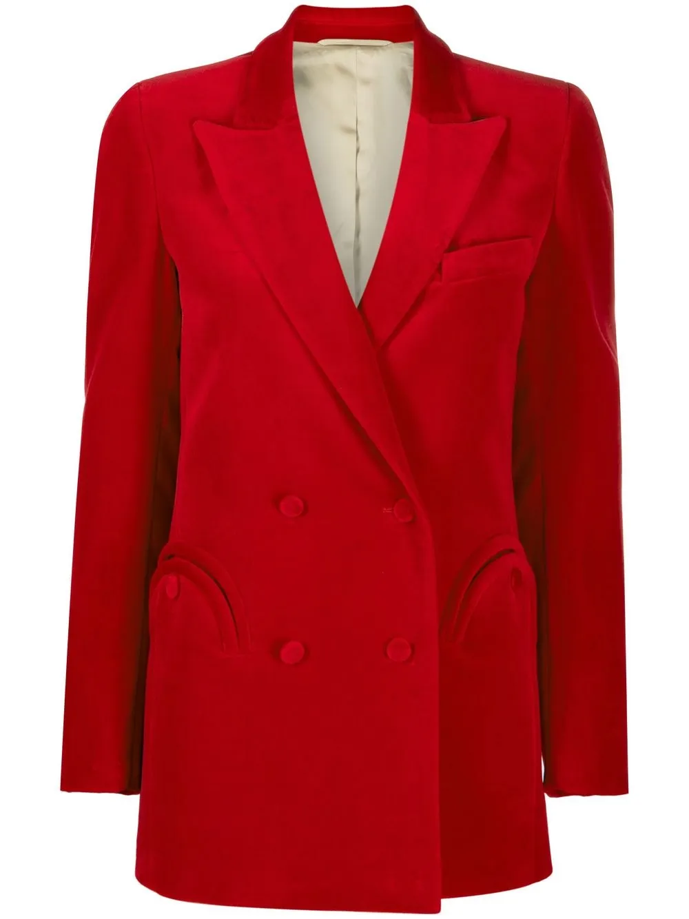 

Blazé Milano Everyday double-breasted velvet blazer - Red