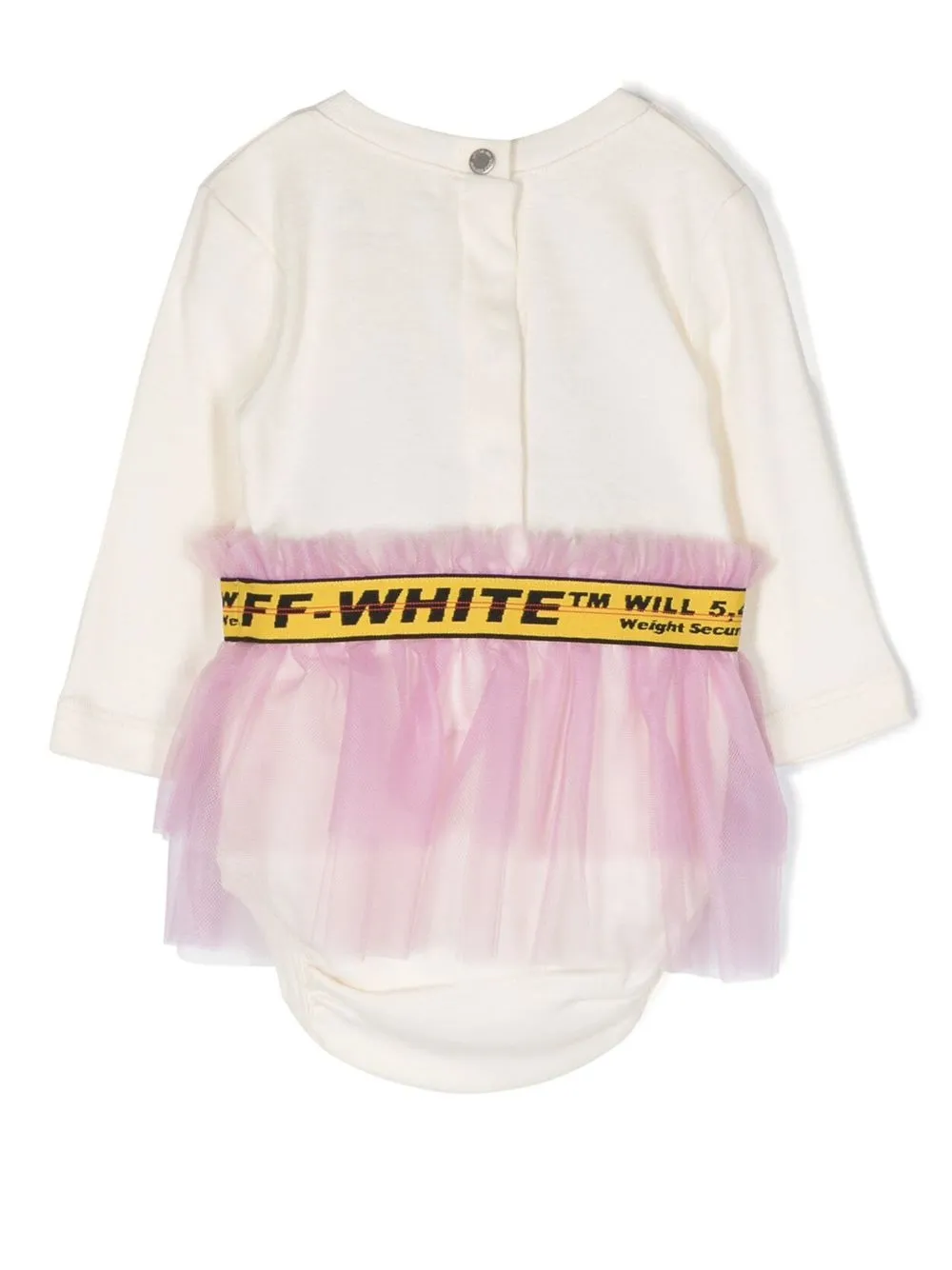 Off-White Kids Jurk met logo - Beige