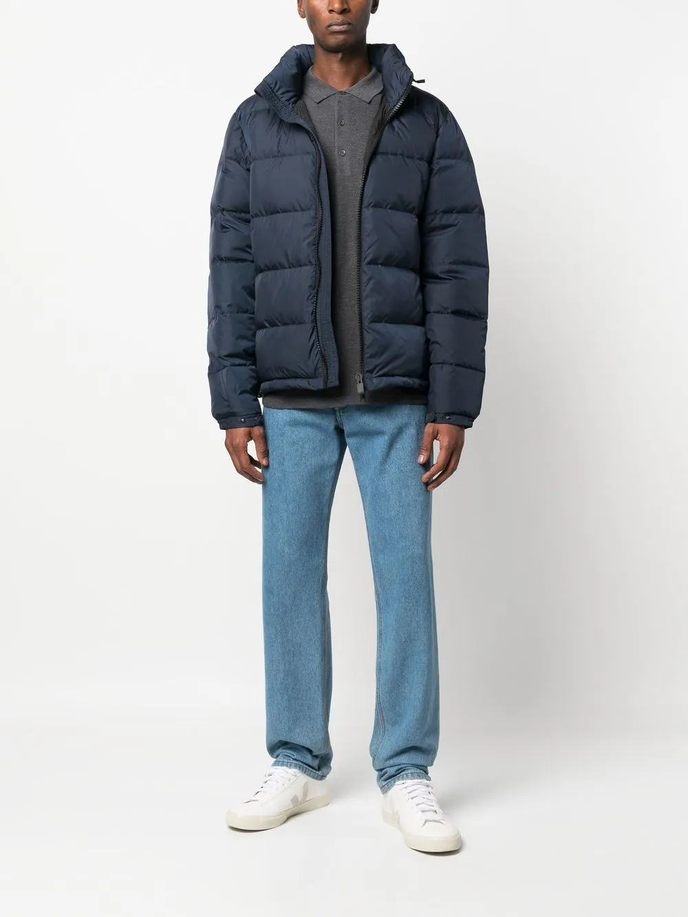ASPESI Donsjack met capuchon - Blauw