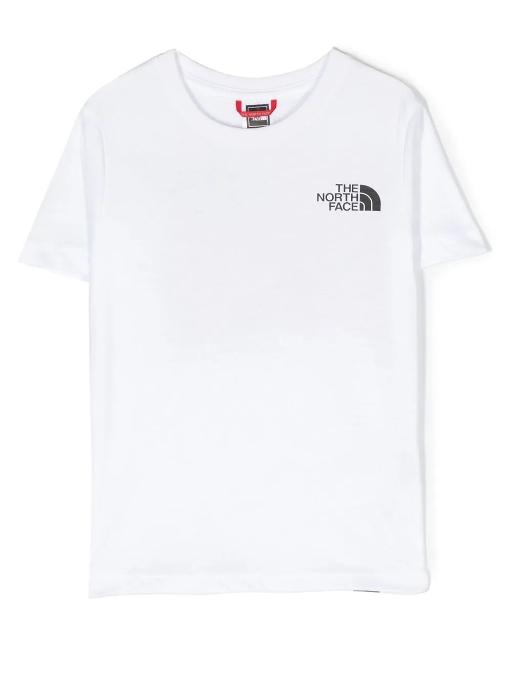 the north face kids logo-print cotton t-shirt - white