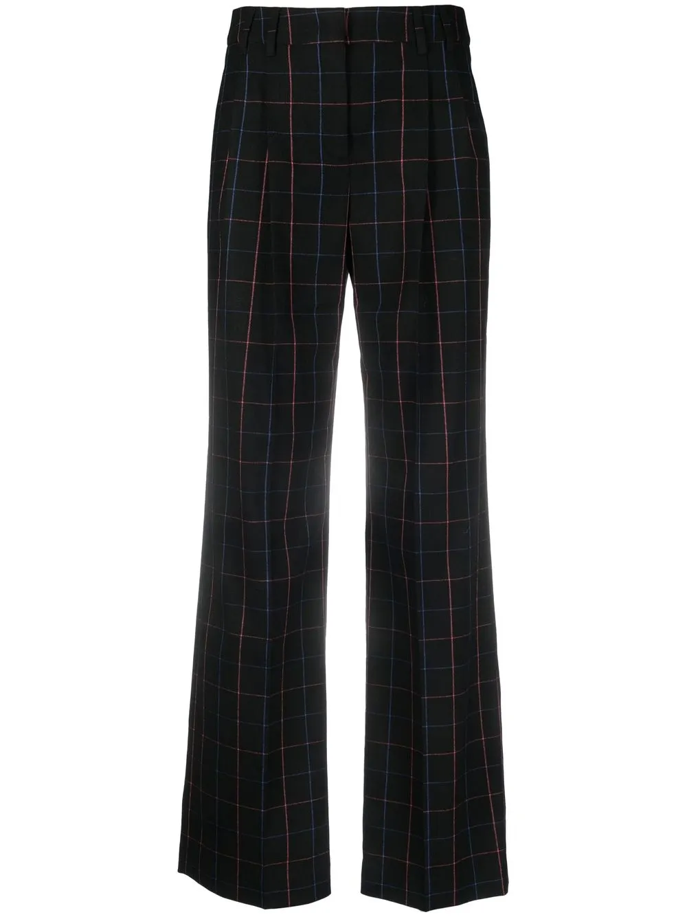 

PS Paul Smith check-pattern wide-leg trousers - Black
