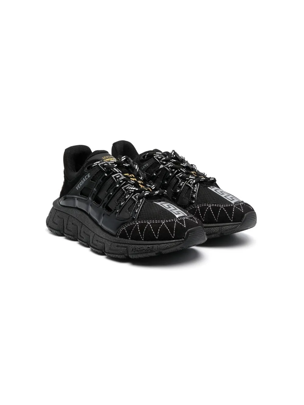 

Versace Kids chunky lace-up sneakers - Black