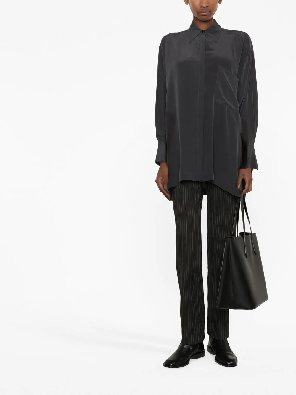 Equipment Blouse met knopen - Zwart