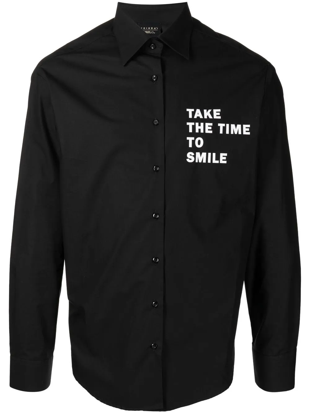 

Joshua Sanders Smiley slogan-print shirt - Black