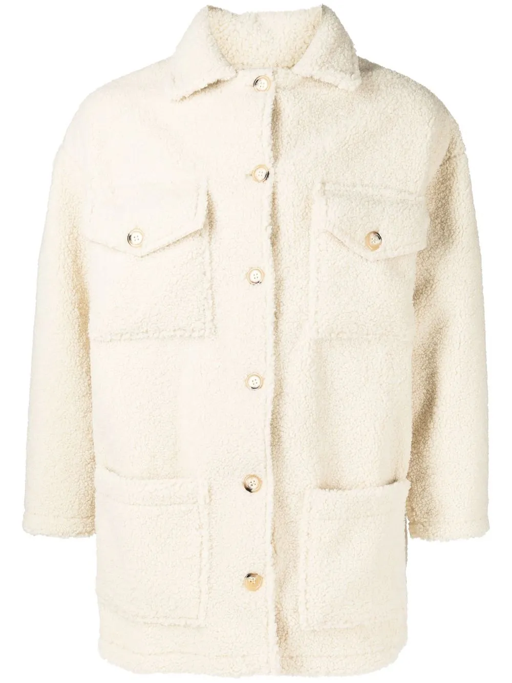 

Joshua Sanders smiley face button-up coat - Yellow