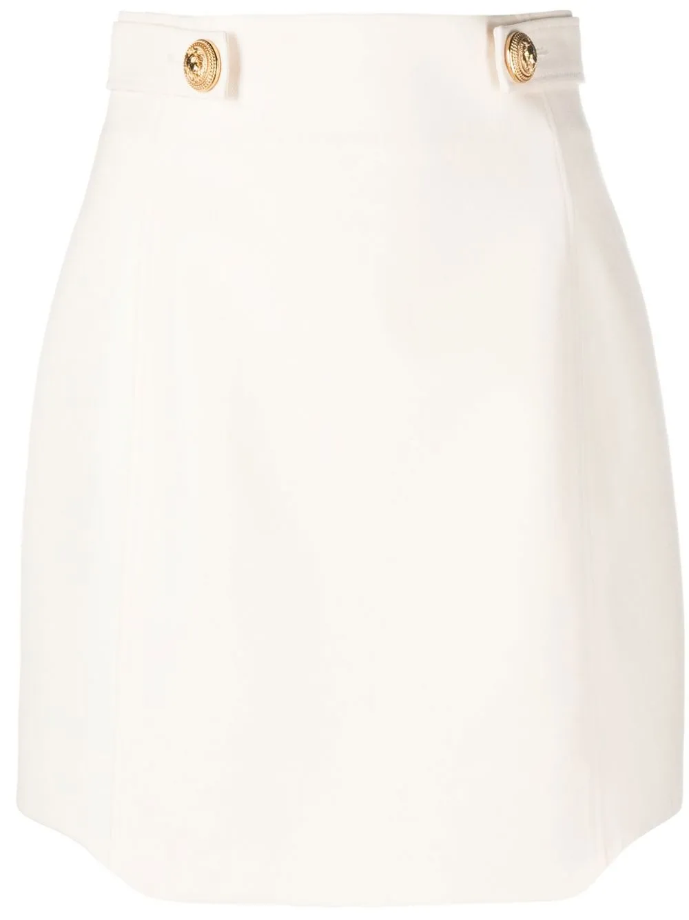 

Balmain high-waisted wool skirt - Neutrals