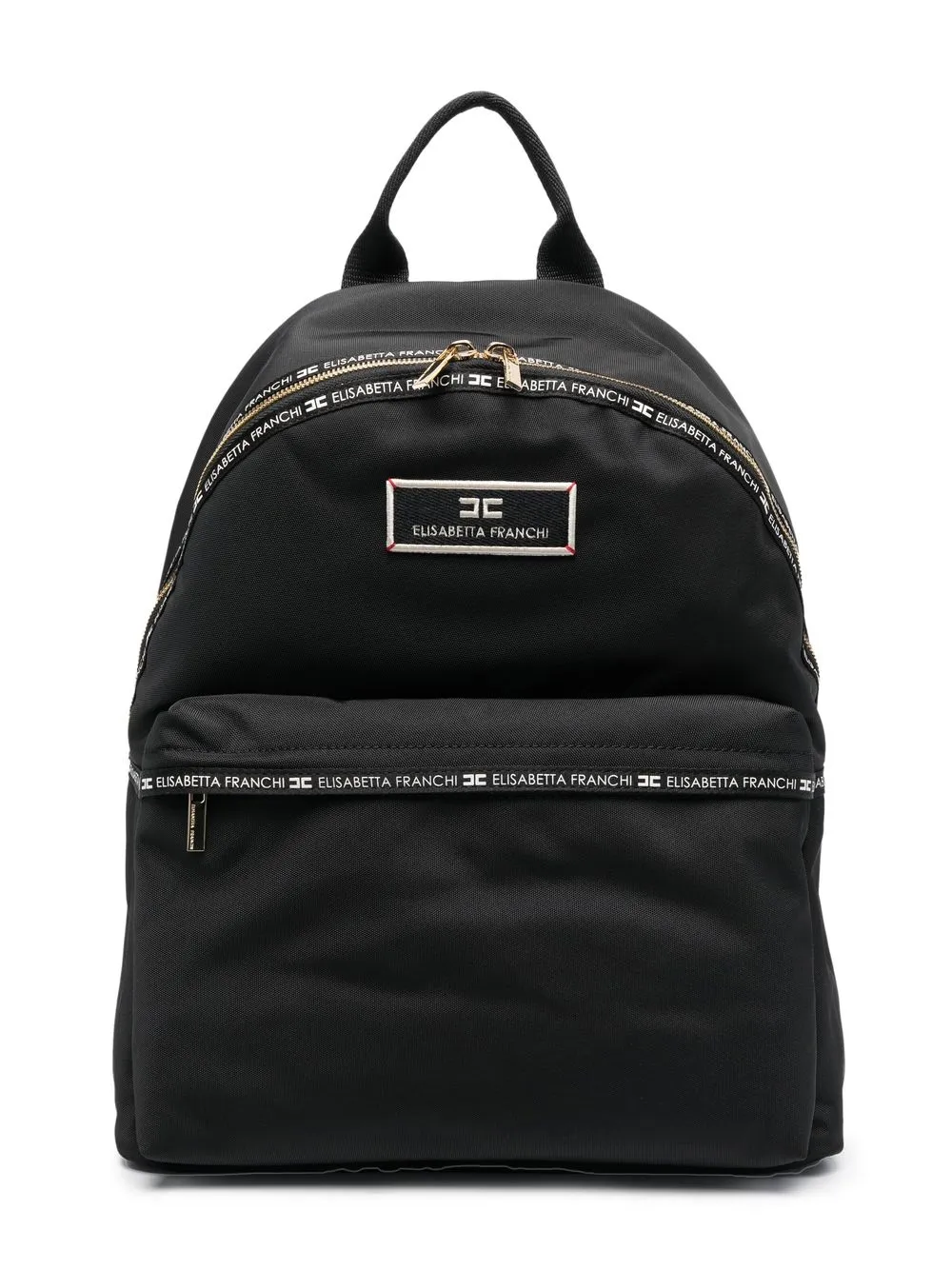 

Elisabetta Franchi La Mia Bambina mochila con parche del logo y cierre - Negro