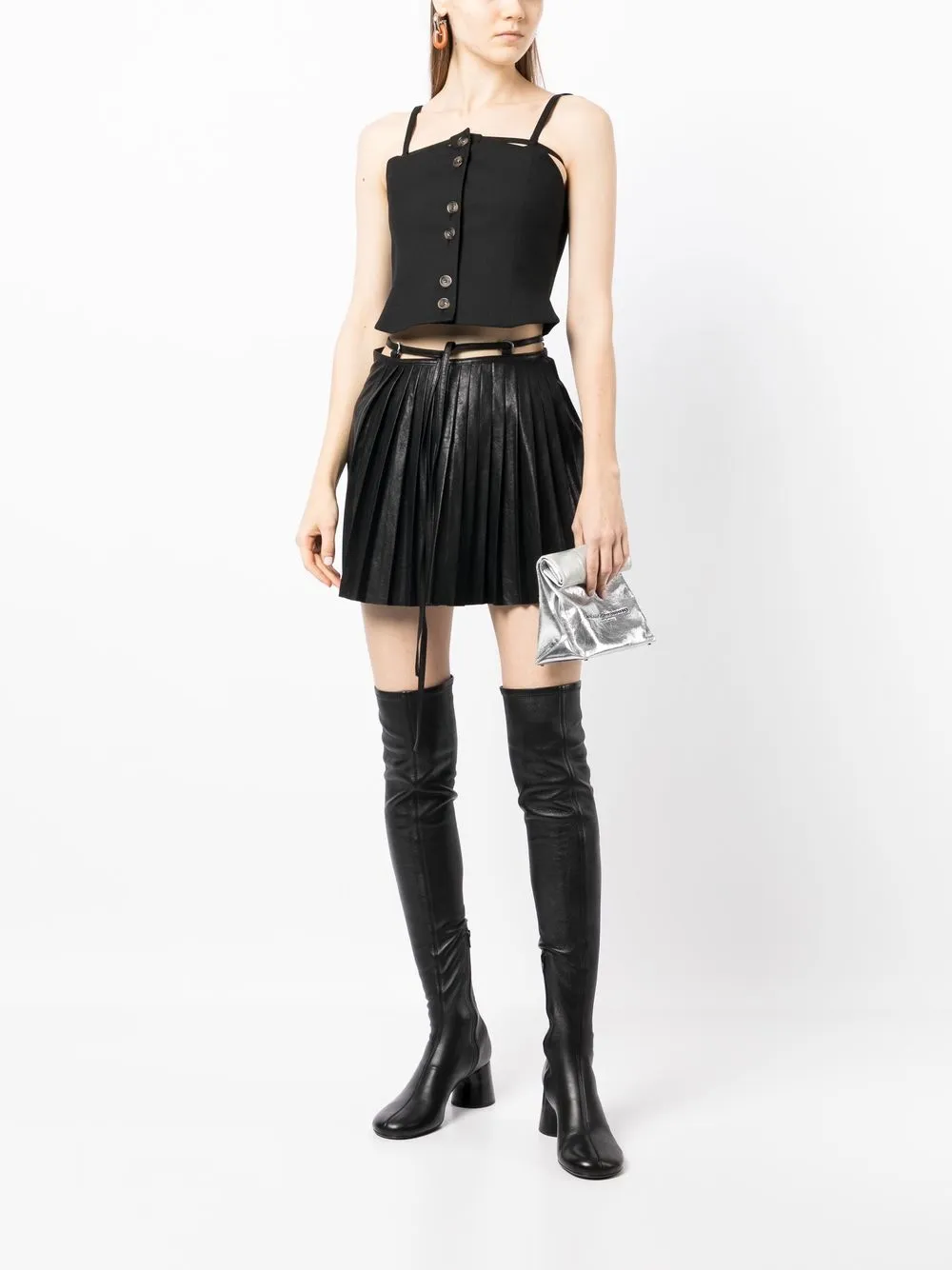 J Koo Cropped top - Zwart