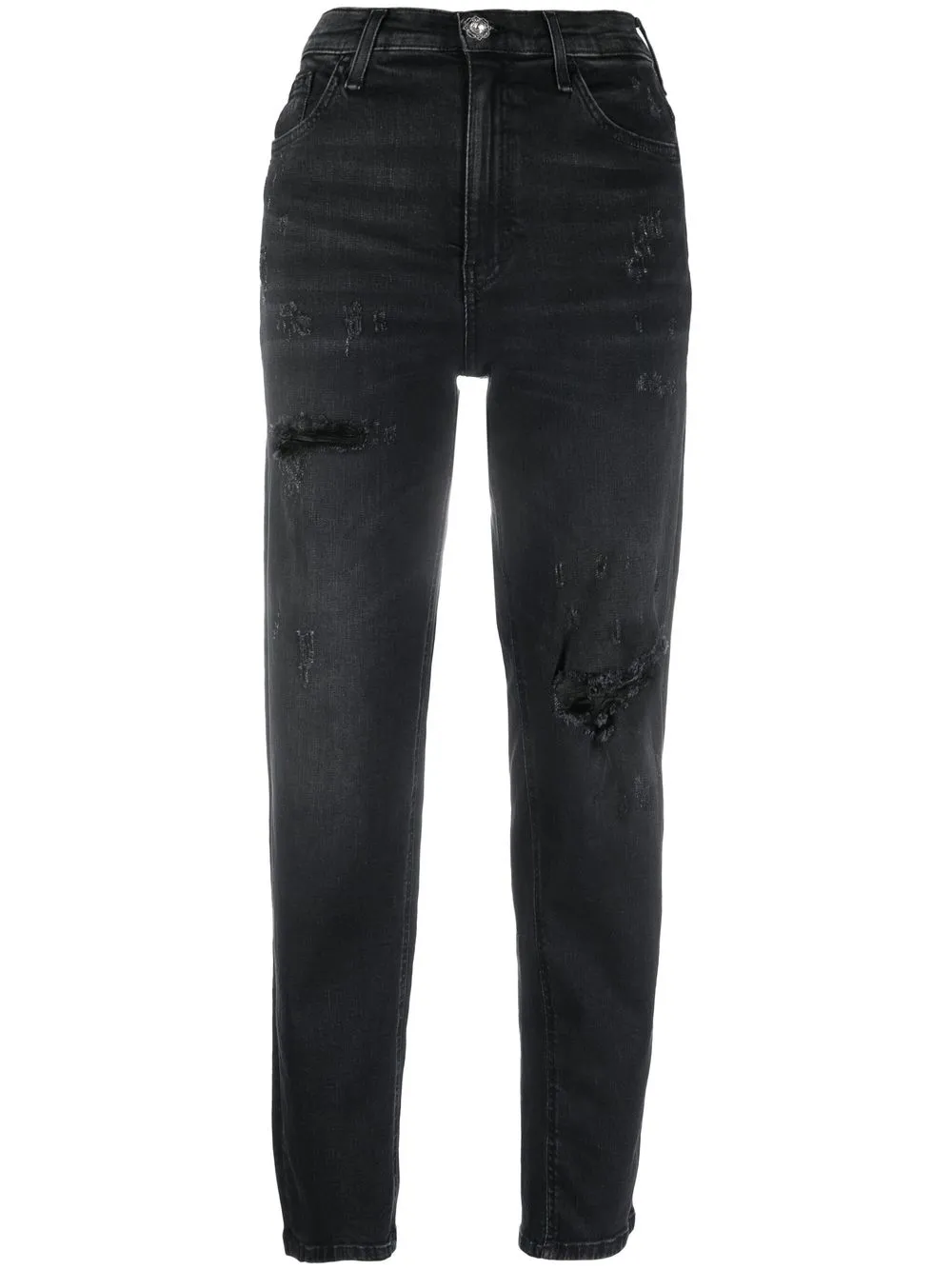 

LIU JO distressed-detail denim jeans - Grey