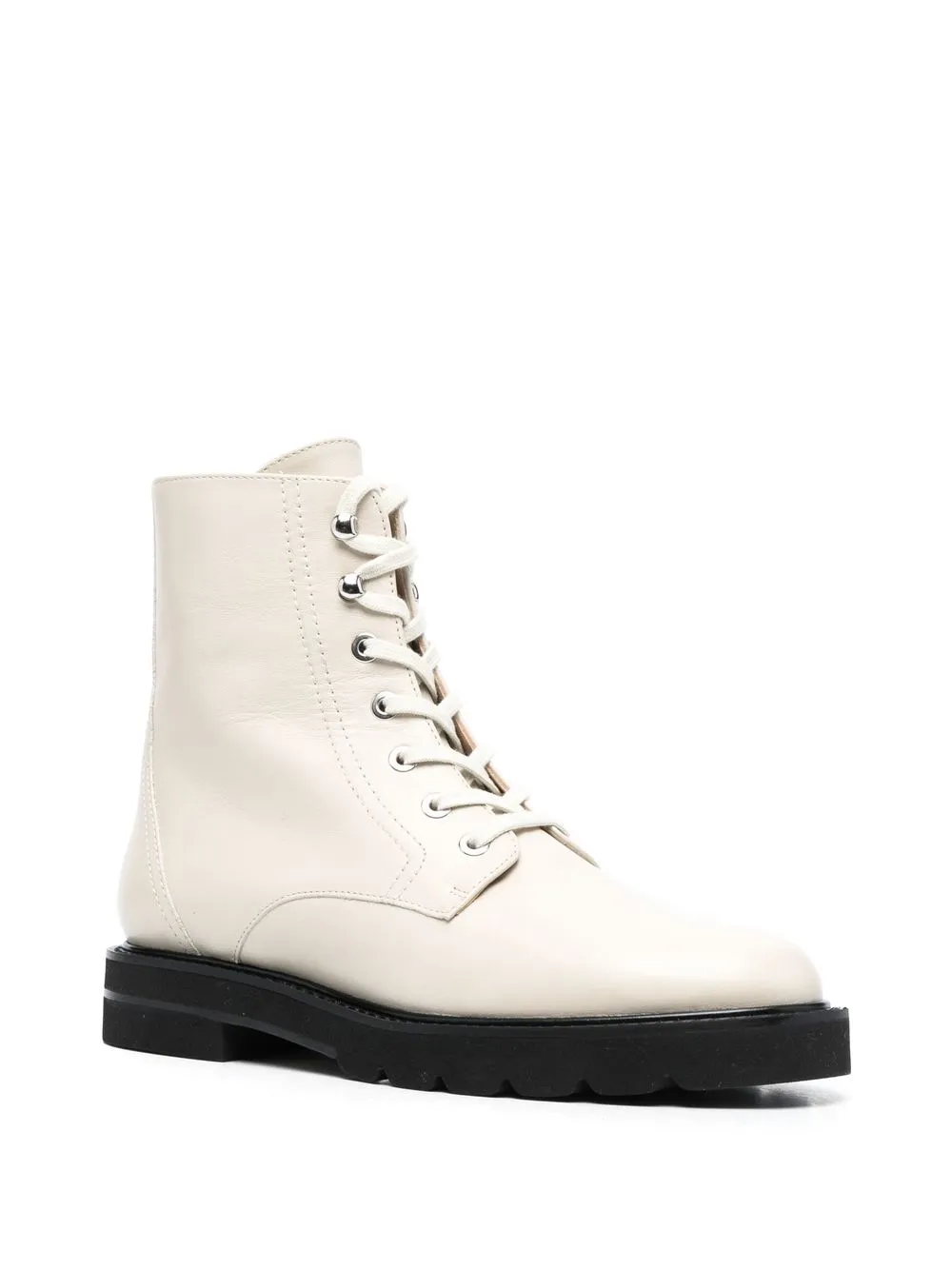 Stuart Weitzman Enkellaarzen met veters - Beige