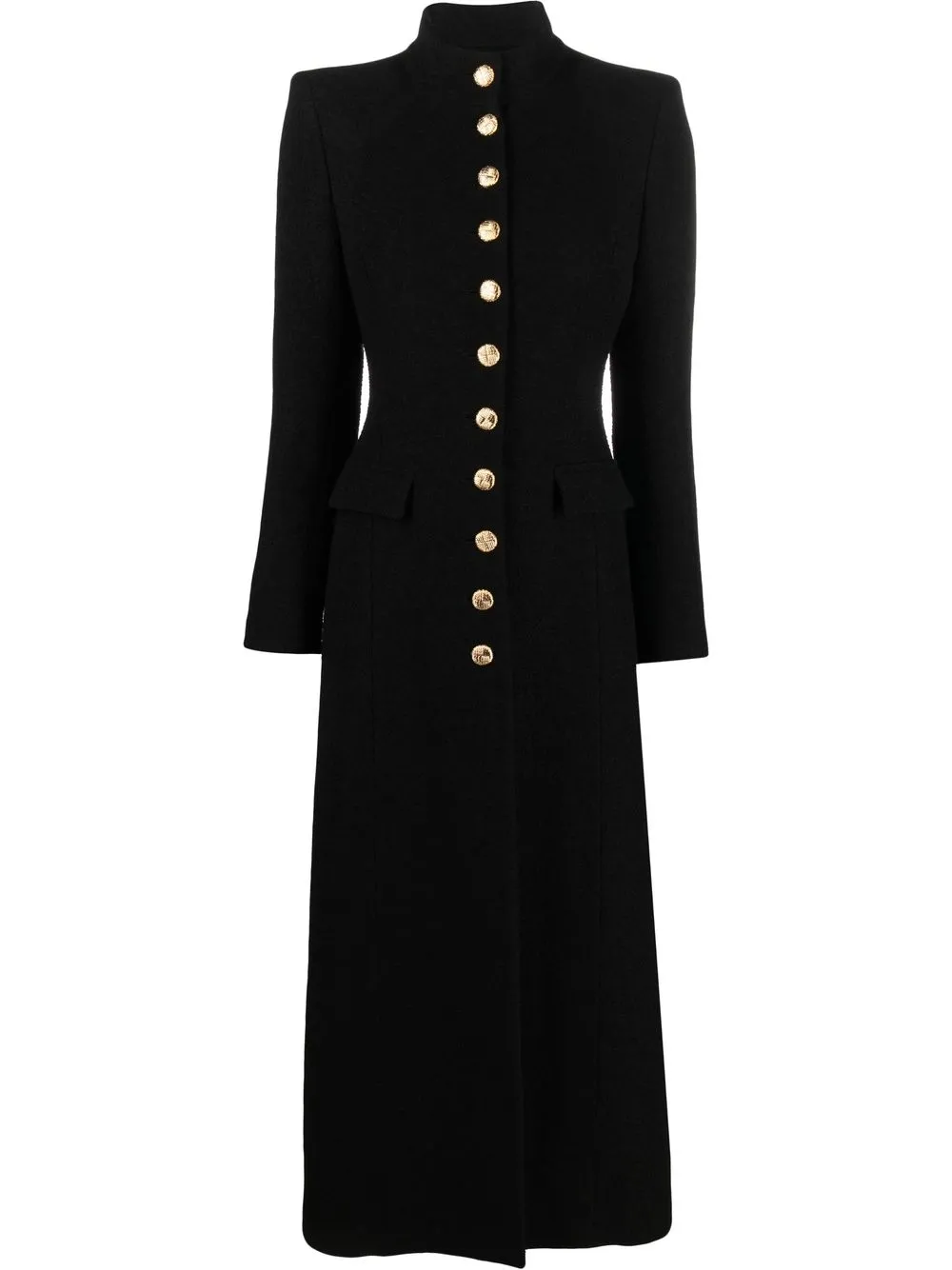 

Alessandra Rich tweed and lurex coat - Black