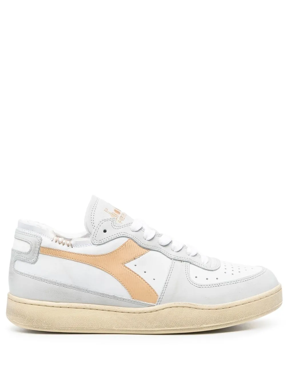 Diadora tenis bajos con agujetas - Blanco