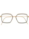 Lindberg square-frame optical glasses - Gold