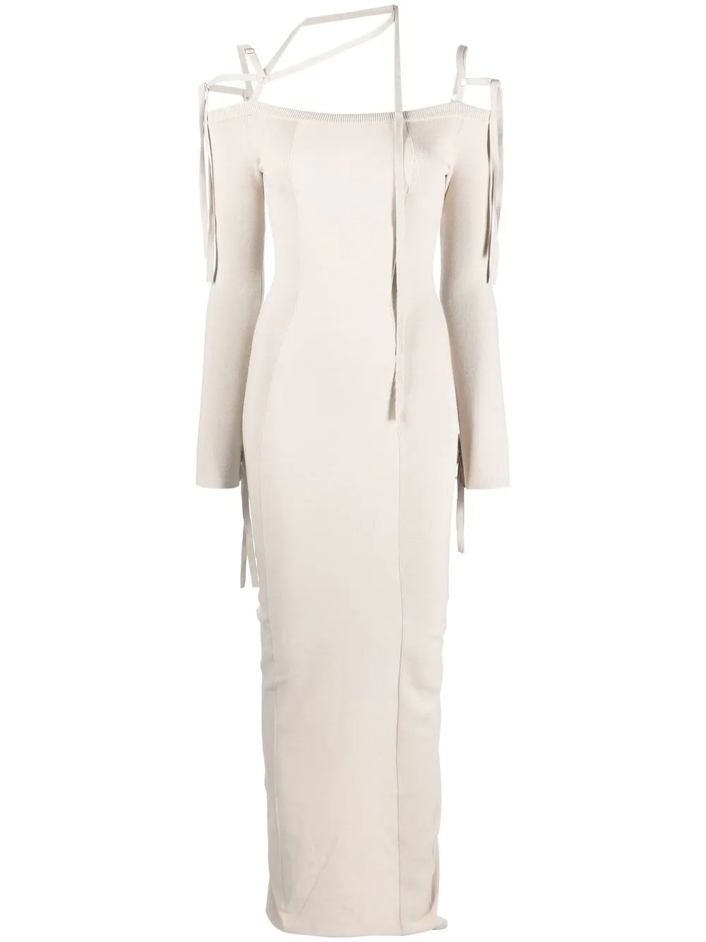 

Jacquemus strap-detail long-sleeve dress - Grey