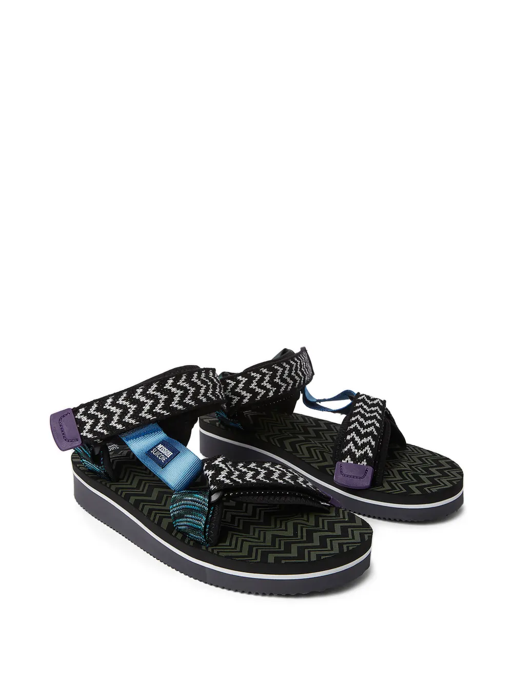 Suicoke x Missoni sandalen met ronde neus Zwart