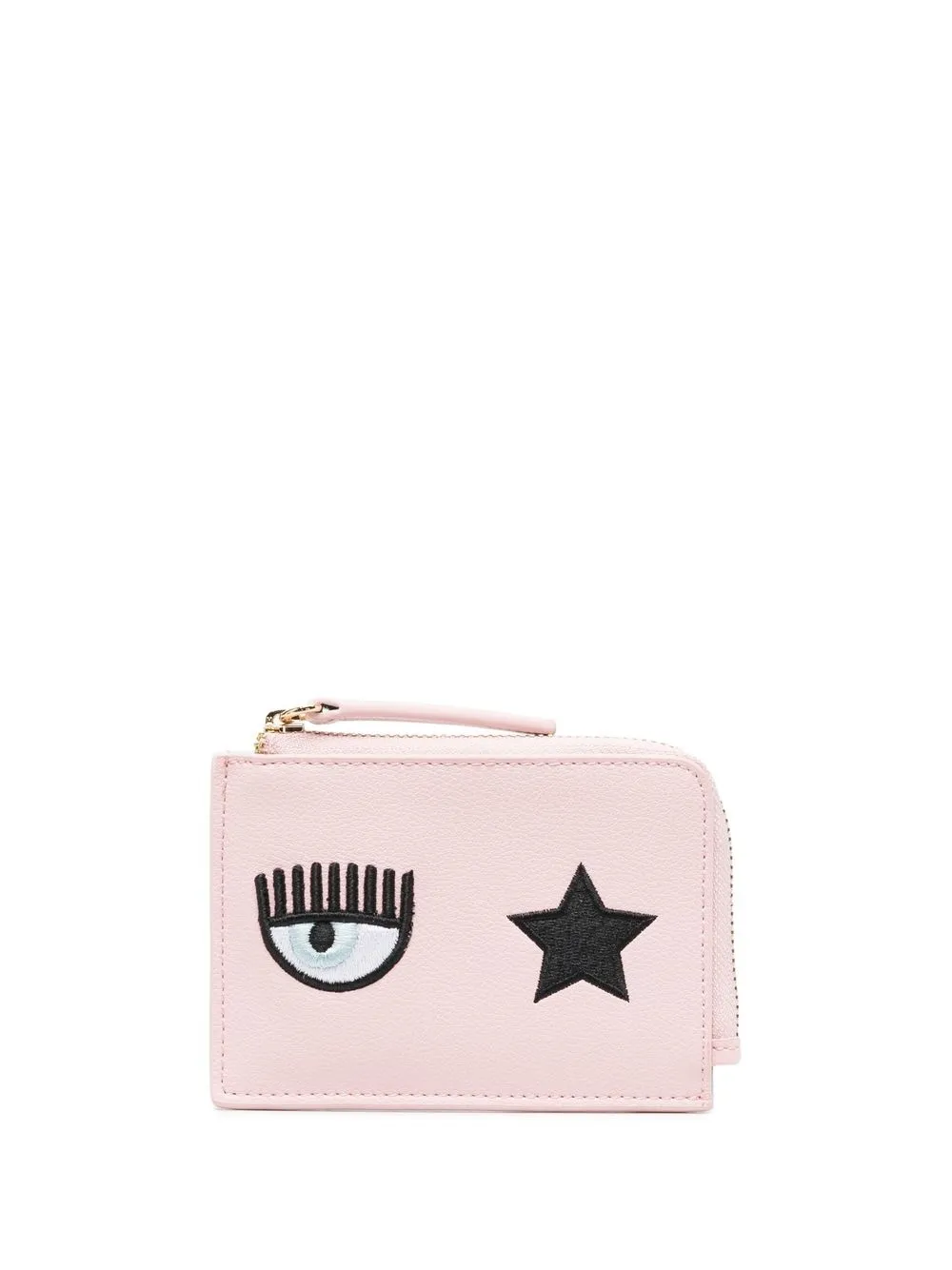 

Chiara Ferragni Eyelike-motif zip-up purse - Pink