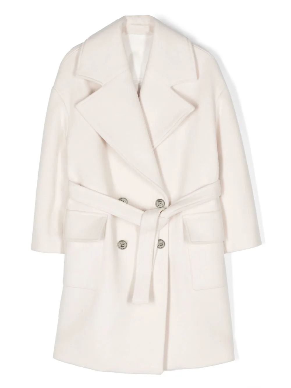 BALMAIN DOUBLE-BREASTED WOOL COAT