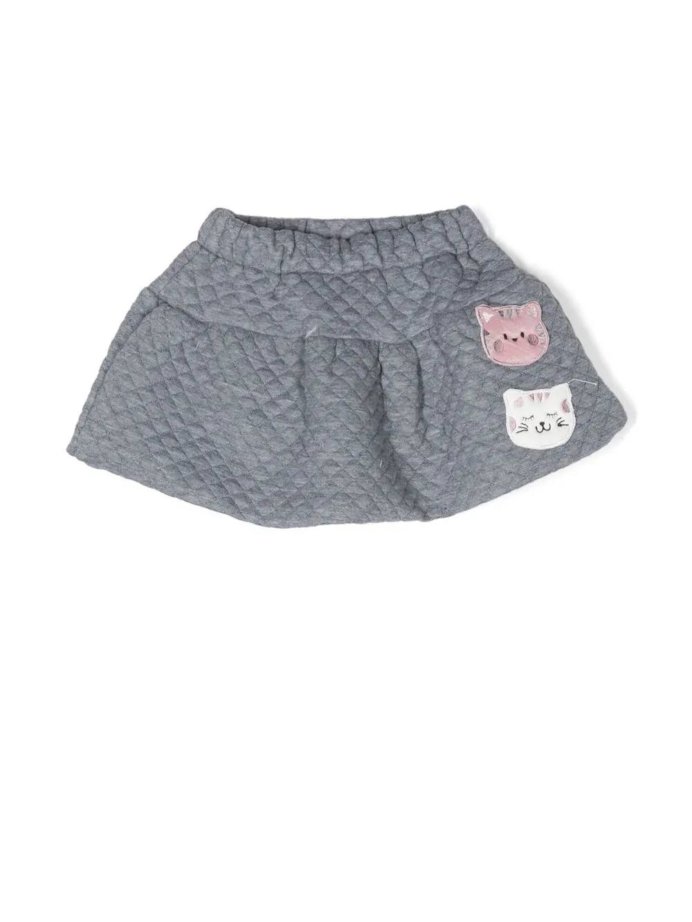 

Miss Grant Kids patch-detail quilted skirt - Grey
