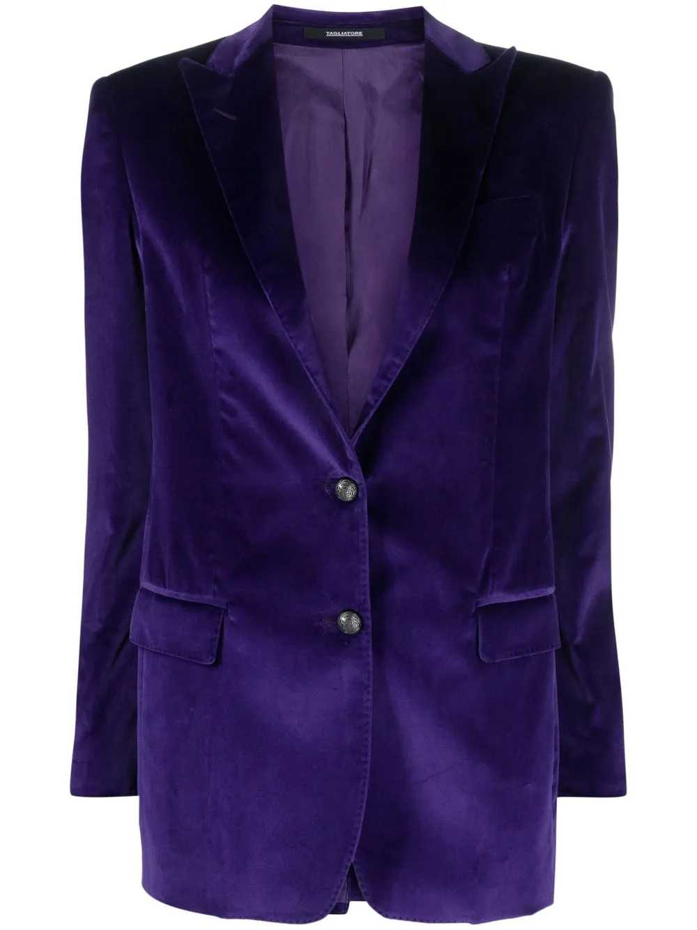 

Tagliatore single-breasted velvet blazer - Purple