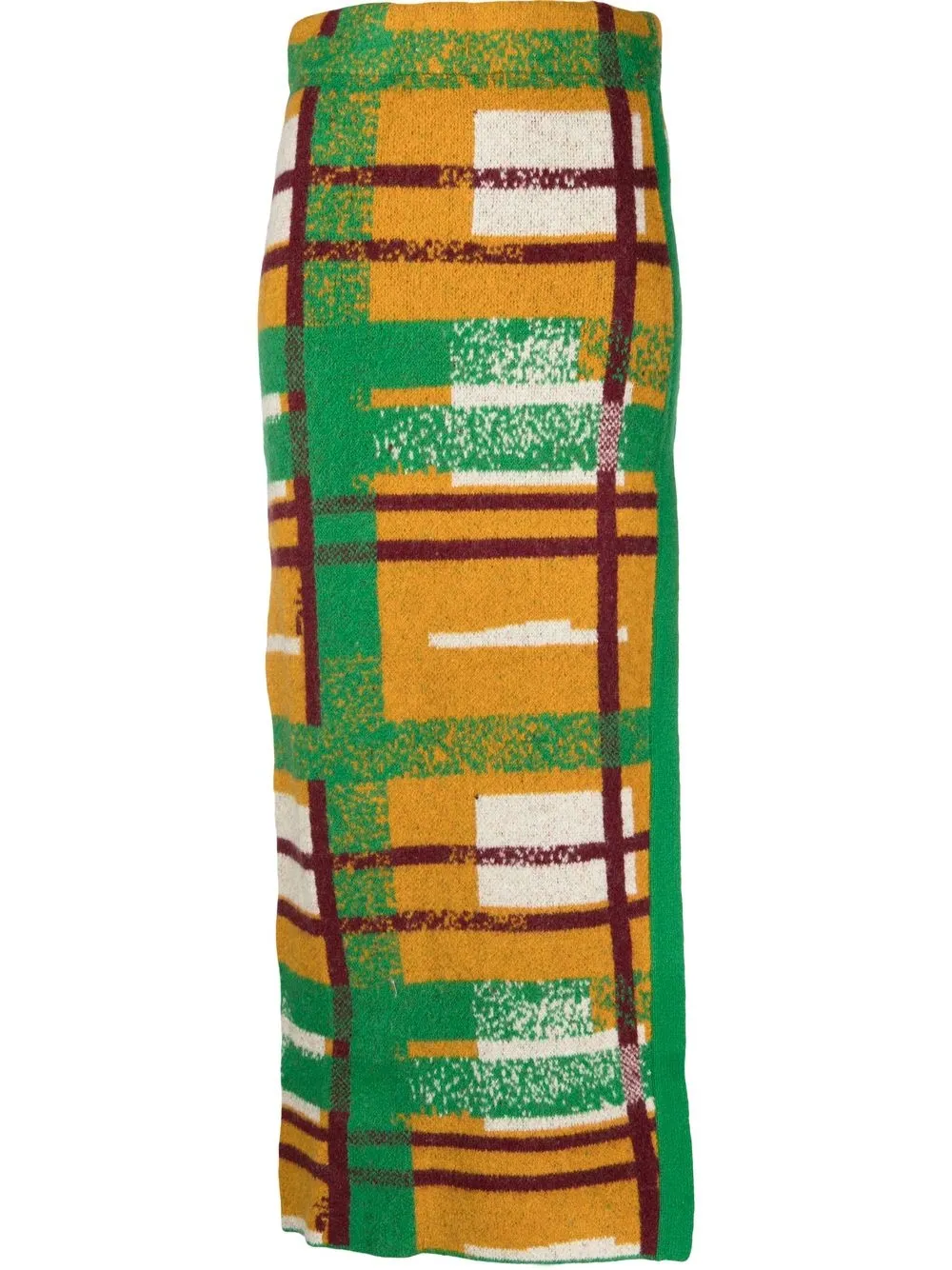 

Simon Miller check-pattern knit skirt - Green