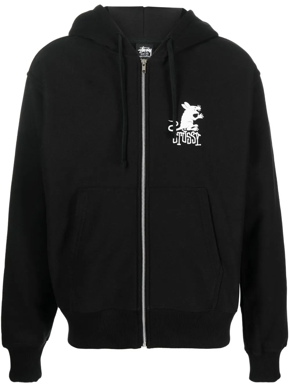 

Stüssy logo-print zip-up hoodie - Black