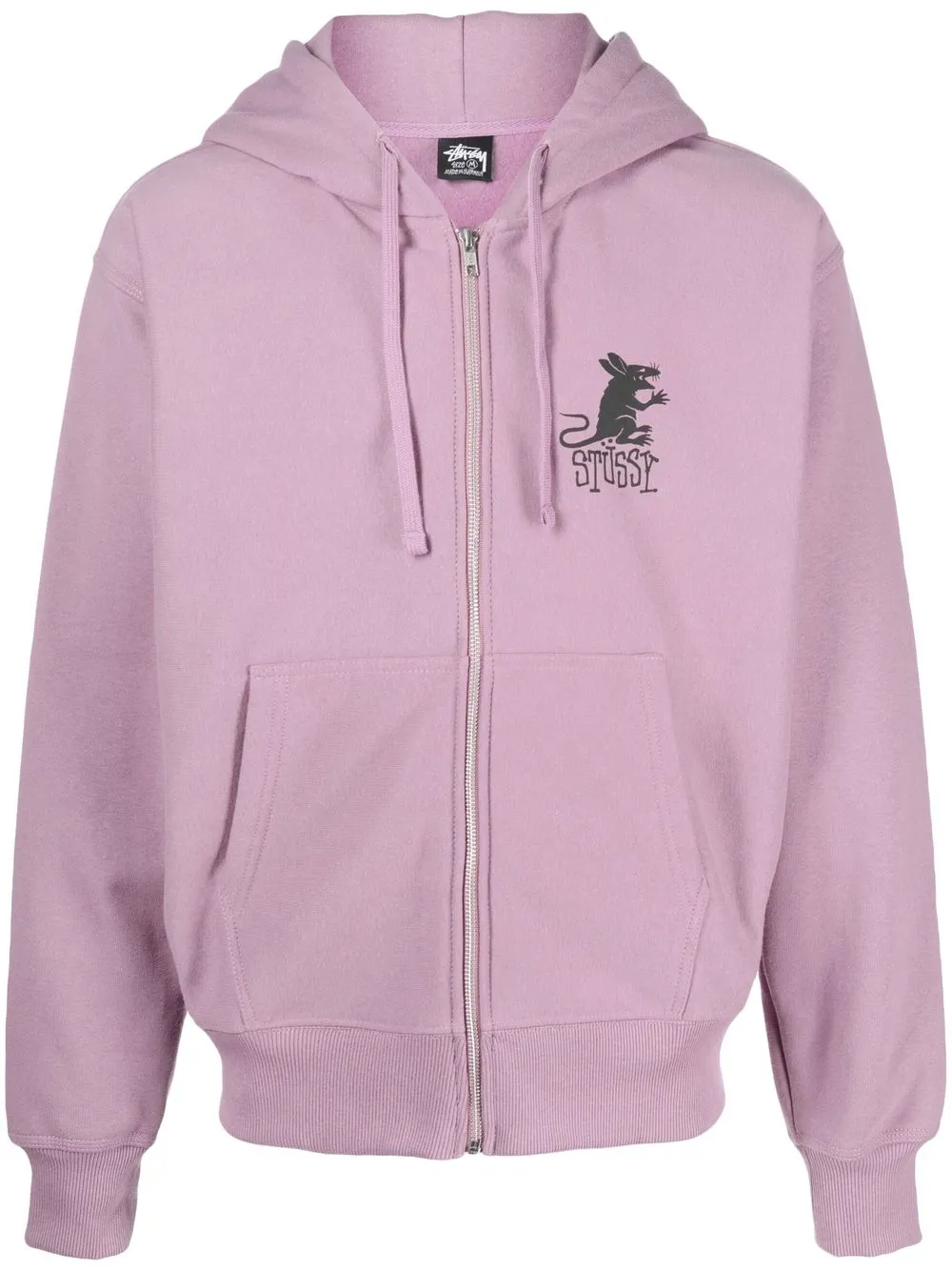 

Stüssy logo-print zip-up hoodie - Purple