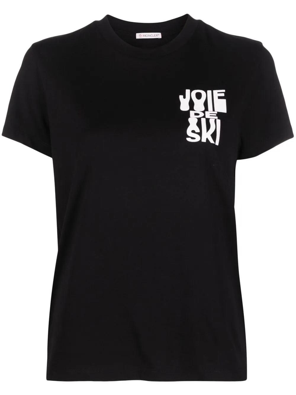 

Moncler slogan-print cotton T-shirt - Black