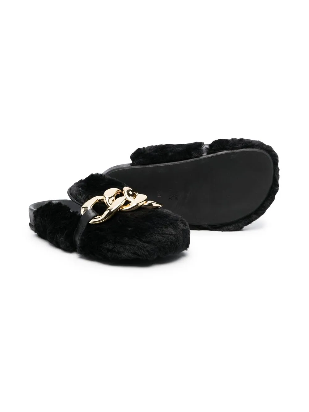 Florens Slippers met ketting - Zwart